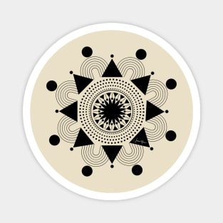 Zen Mandala (Black) Magnet